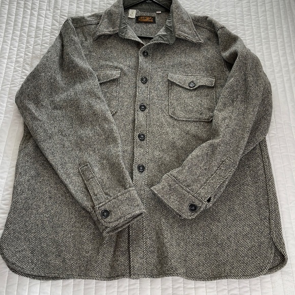 Vintage Eddie Bauer wool blend button down long jacket - Picture 3 of 6